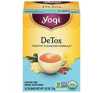 Yogi Herbal Supplement Tea DeTox 16 Count - 1.02 Oz