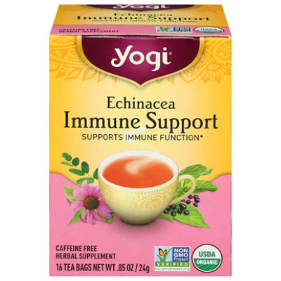 Yogi Herbal Supplement Tea Echinacea Immune Support 16 Count - 0.85 Oz