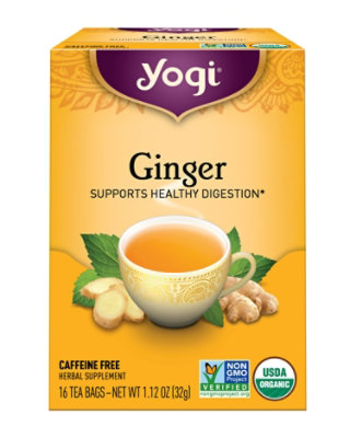 Yogi Herbal Supplement Tea Ginger 16 Count - 1.12 Oz - Image 1