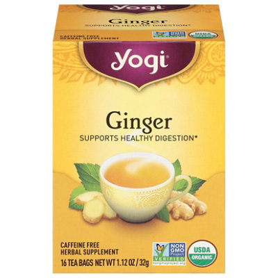 Yogi Herbal Supplement Tea Ginger 16 Count - 1.12 Oz