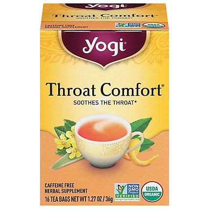 Yogi Herbal Supplement Tea Throat Comfort 16 Count - 1.27 Oz - Image 3