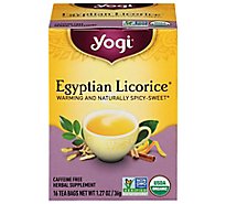 Yogi Herbal Supplement Tea Egyptian Licorice 16 Count - 1.27 Oz