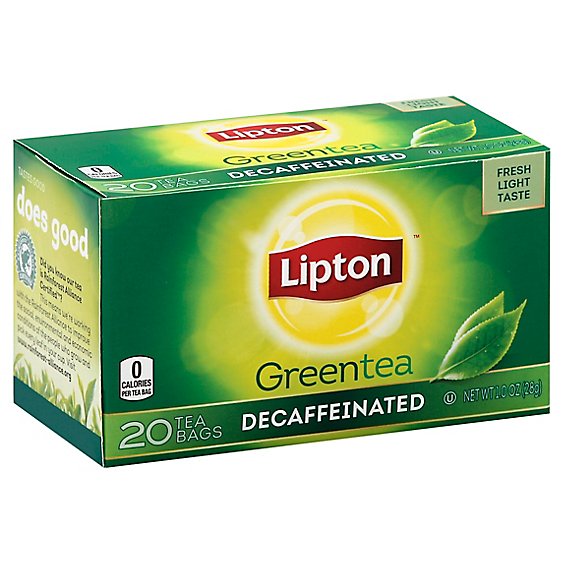 Lipton Green Tea Decaffeinated - 20 Count