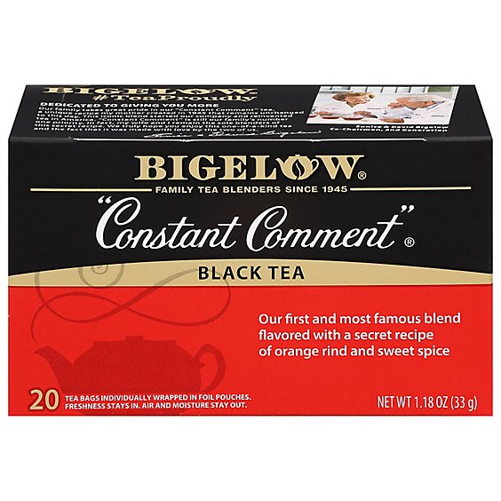 Bigelow Constant Comment Tea Bags Flavored with Rind of Oranges and Spice 20 Count - 1.18 Oz