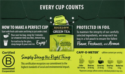 Bigelow Green Tea Bags Classic 20 Count - 0.91 Oz - Image 5