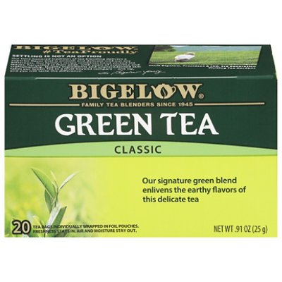 Bigelow Green Tea Bags Classic 20 Count - 0.91 Oz