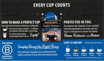 Bigelow Black Tea Bags English Teatime 20 Count - 1.5 Oz - Image 8