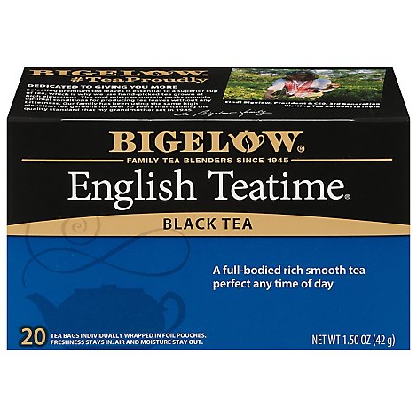 Bigelow Black Tea Bags English Teatime 20 Count - 1.5 Oz