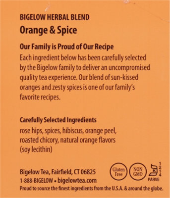 Bigelow Herbal Tea Caffeine Free Orange & Spice - 20 Count - Image 4