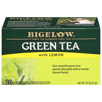 Bigelow Green Tea Bags with Lemon 20 Count - 0.91 Oz - Image 4