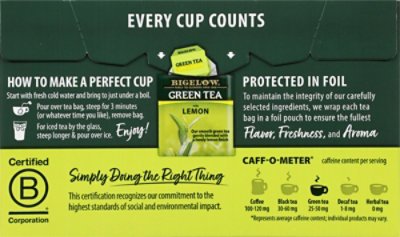 Bigelow Green Tea Bags with Lemon 20 Count - 0.91 Oz - Image 7