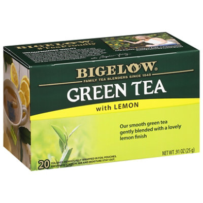 Bigelow Green Tea Bags with Lemon 20 Count - 0.91 Oz - Image 1