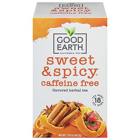 Good Earth Tea Herbal Caffeine Free Sweet & Spicy 18 Count - 1.43 Oz