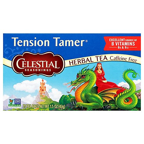 Celestial Seasonings Herbal Tea Bags Caffeine Free Tension Tamer 20 Count - 1.5 Oz
