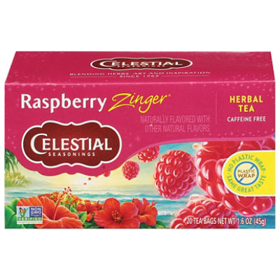 Celestial Seasonings Herbal Tea Bags Caffeine Free Raspberry Zinger 20 Count - 1.6 Oz - Image 3