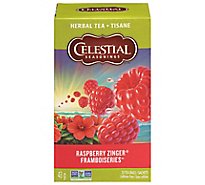 Celestial Seasonings Herbal Tea Bags Caffeine Free Raspberry Zinger 20 Count - 1.6 Oz