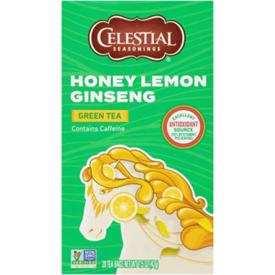 Celestial Seasonings Green Tea Bags with White Tea Honey Lemon Ginseng 20 Count - 1.5 Oz - Image 2