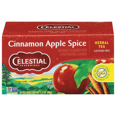 Celestial Seasonings Herbal Tea Bags Caffeine Free Cinnamon Apple Spice 20 Count - 1.7 Oz - Image 2