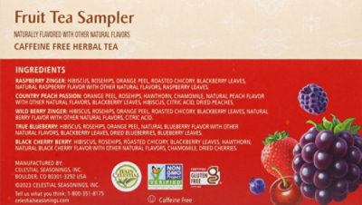 Celestial Seasonings Herbal Tea Bags Caffeine Free Fruit Tea Sampler 18 Count - 1.4 Oz - Image 5