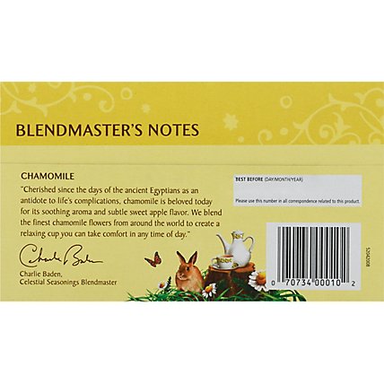 Celestial Seasonings Herbal Tea Bags Caffeine Free Chamomile 20 Count - 0.9 Oz - Image 5