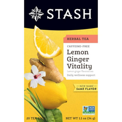 stash caffeine herbal ginger count lemon tea