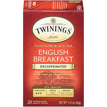 Twinings of London Black Tea English Breakfast Decaffeinated - 20 Count - Image 3