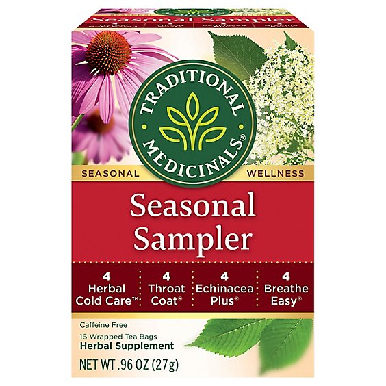 Traditional Medicinals Seasonal Sampler Herbal Tea Bags - 16 Count