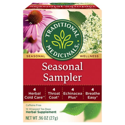 Traditional Medicinals Herbal Tea Organic Seasonal Organic Seasonal Sampler - 16 Count