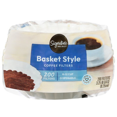 Signature SELECT Coffee Filters Basket Style 8-12 Cup - 200 Count - Image 2