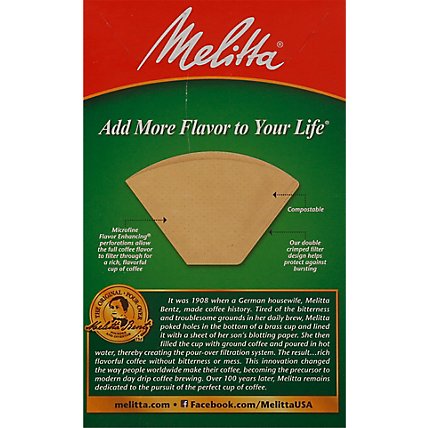 Melitta Coffee Filters Cone Natural Brown No. 2 - 40 Count - Image 4
