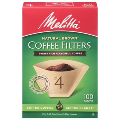 Melitta Coffee Filters Cone Natural Brown No. 4 Box - 100 Count - Image 3