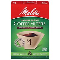 Melitta Coffee Filters Cone Natural Brown No. 4 Box - 100 Count - Image 2
