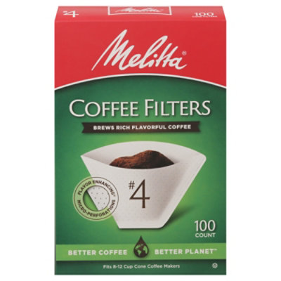 Melitta Coffee Filters Cone No. 4 Box - 100 Count