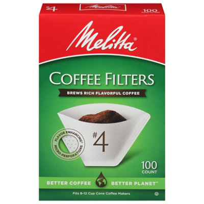 Melitta Coffee Filters Cone No. 4 Box - 100 Count