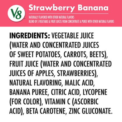 V8 Strawberry Banana 100% Fruit and Vegetable Juice - 46 Fl. Oz. - Image 5