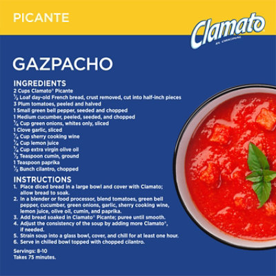 Clamato Picante Tomato Cocktail Juice - 64 Fl. Oz. - Image 2