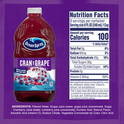 Ocean Spray Cranberry Grape Drink - 64 Fl. Oz. - Image 4