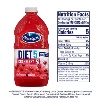 Ocean Spray Diet Juice Cranberry - 64 Fl. Oz. - Image 1