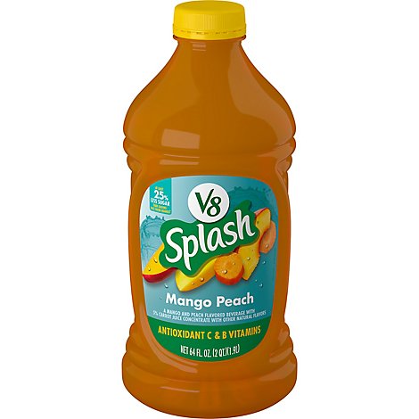 V8 Splash Flavored Fruit Beverage Mango Peach - 64 Fl. Oz.