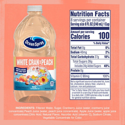 Ocean Spray White Cranberry & Peach Juice - 64 Fl. Oz. - Image 4