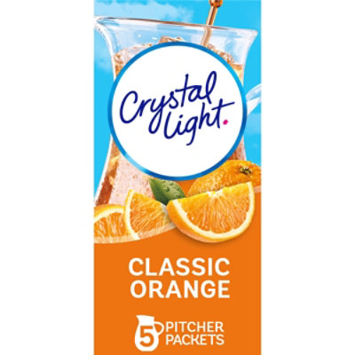 Crystal Light Classic Orange Powdered Caffeinated Drink Mix Pitcher Packets - 5 Count