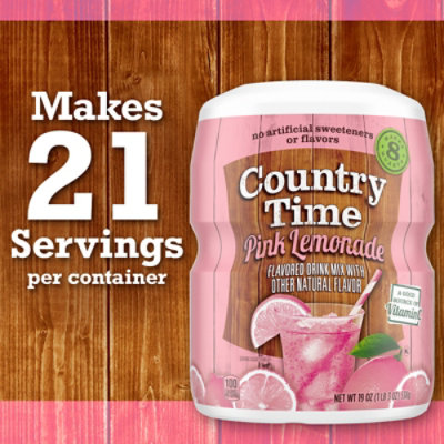 Country Time Pink Lemonade Naturally Flavored Powdered Drink Mix - 19 Oz. - Image 6