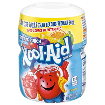 Kool-Aid Sugar Sweetened Tropical Punch Artificially Flavored Powdered Drink Mix Canister - 19 Oz - Image 9