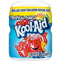 Kool-Aid Sugar Sweetened Tropical Punch Artificially Flavored Powdered Drink Mix Canister - 19 Oz - Image 1