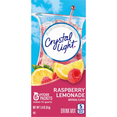 Crystal Light Raspberry Lemonade Artificially Flavored Powdered Drink Mix Pitcher Pack - 6 Count - Image 5