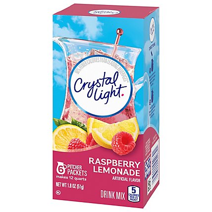 Crystal Light Raspberry Lemonade Artificially Flavored Powdered Drink Mix Pitcher Pack - 6 Count - Image 8