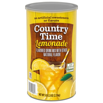 Country Time Lemonade Naturally Flavored Powdered Drink Mix Canister - 5.16 Lb - Image 3