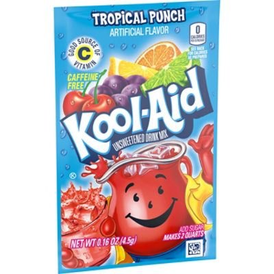 Kool-Aid Unsweetened Tropical Punch Artificially Flavored Powdered Drink Mix Packet - 0.16 Oz - Image 7