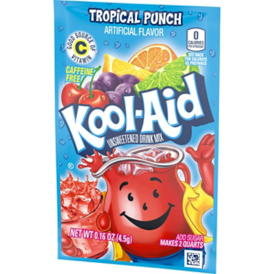 Kool-Aid Unsweetened Tropical Punch Artificially Flavored Powdered Drink Mix Packet - 0.16 Oz - Image 8