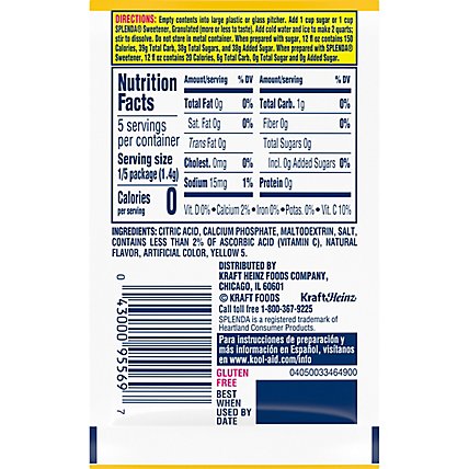 Kool-Aid Unsweetened Lemonade Naturally Flavored Powdered Soft Drink Mix Packet - 0.23 Oz - Image 7